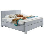 BOXSPRINGBETT 160/200 cm  in Pastellblau  - Chromfarben/Pastellblau, KONVENTIONELL, Kunststoff/Textil (160/200cm) - Hom`in