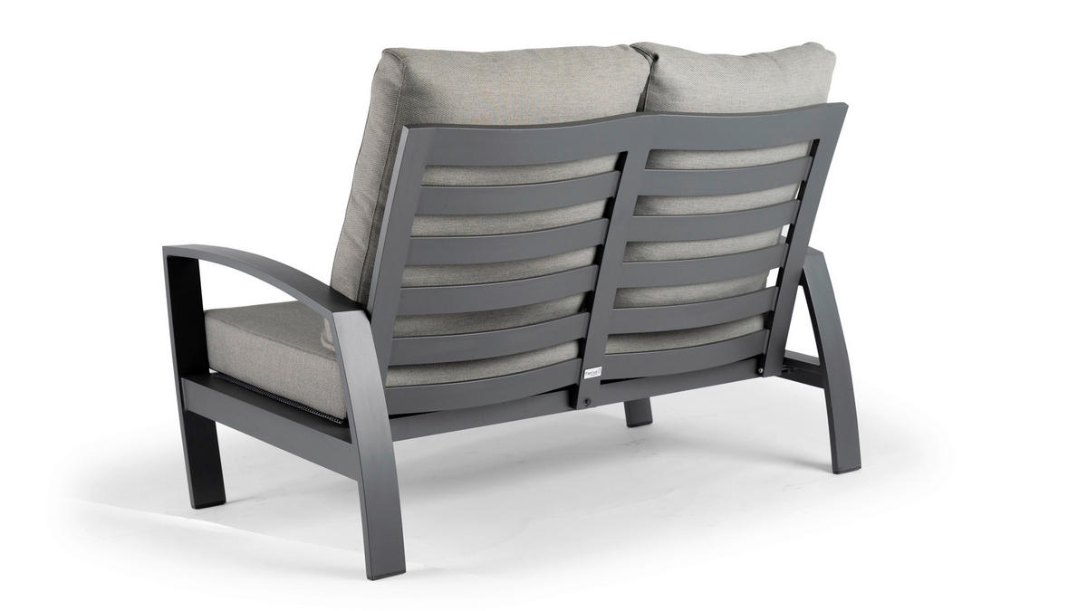 2-SITZER-BANK Grau  - Grau, Basics, Textil/Metall (138/88/88cm) - Tierra Outdoor