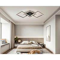 Plafonieră Cu Led    76,4/35,7/8 cm  - negru, Design, plastic/metal (76,4/35,7/8cm) - Novel