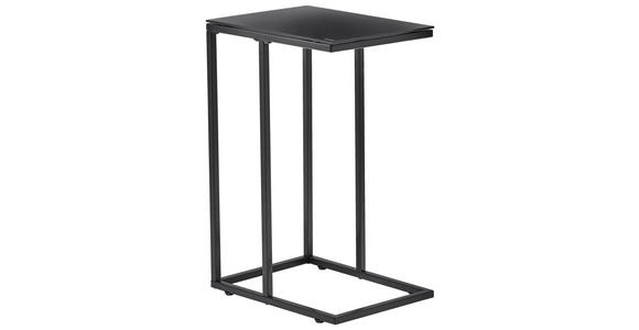 BEISTELLTISCH 40/30/60 cm Schwarz rechteckig  - Schwarz, Design, Glas/Metall (40/30/60cm) - Carryhome