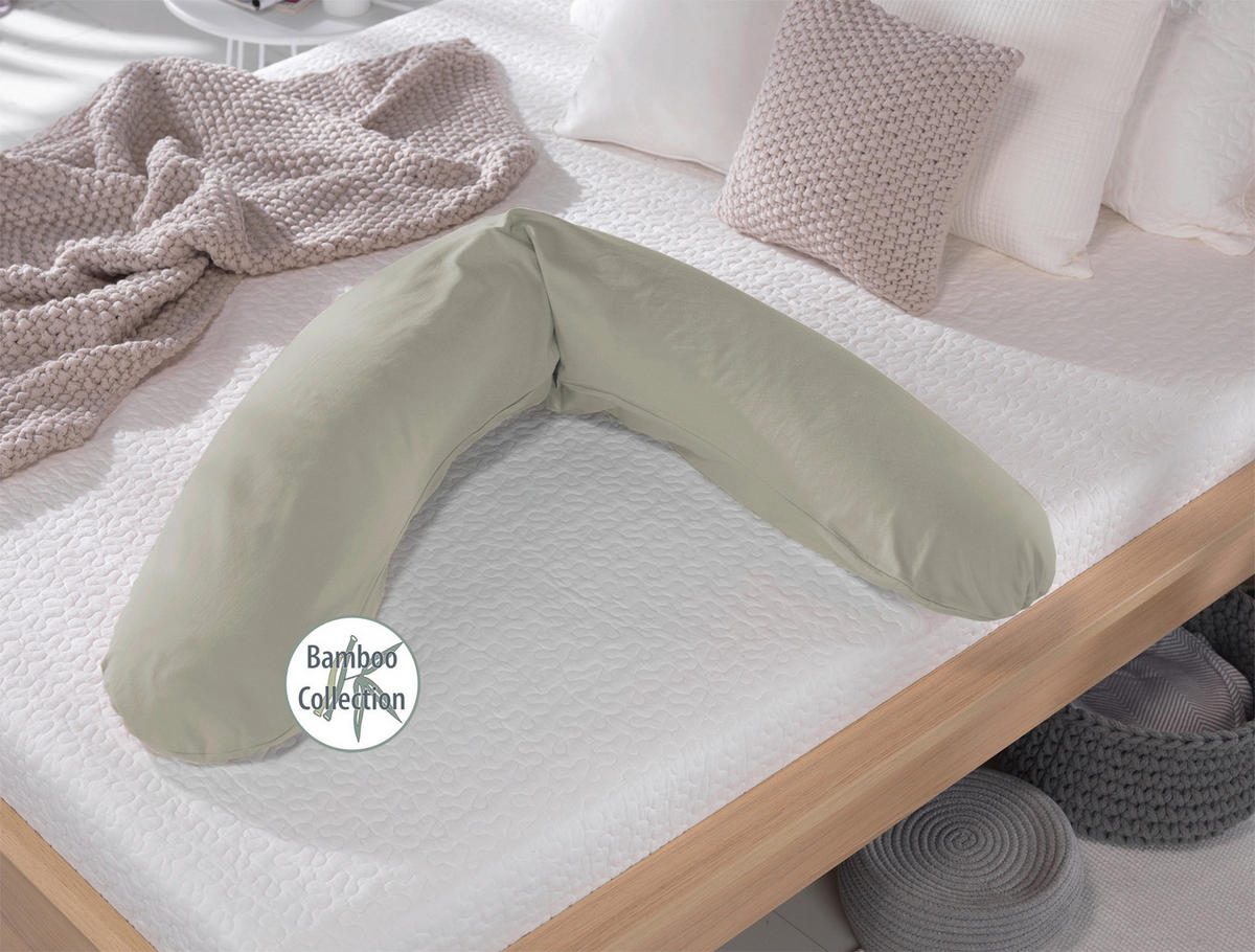 STILLKISSENBEZUG Bamboo Collection  190/40 cm  - Schlammfarben, Basics, Textil (190/40cm) - Theraline