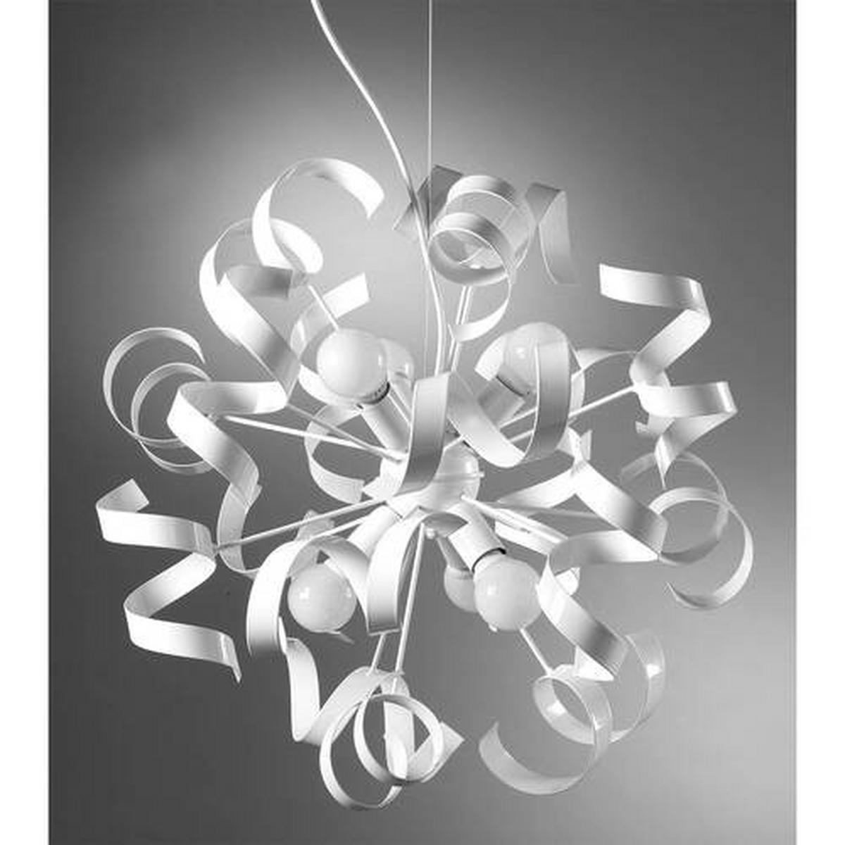 ZÁVĚSNÉ SVÍTIDLO, 50/150 cm  - bílá, Design, kov (50/150cm)