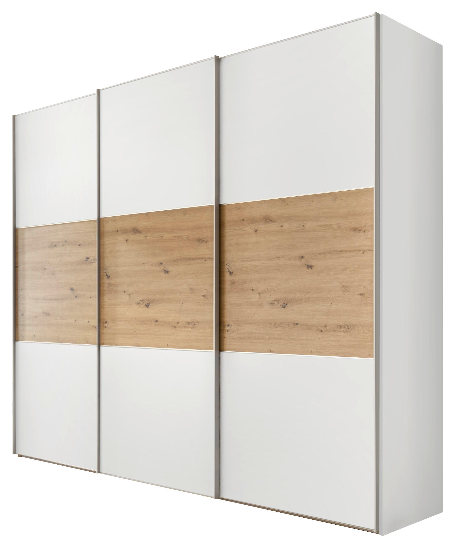Schwebetürenschrank B: 249 Cm Includo, Weiß/artisan Eiche