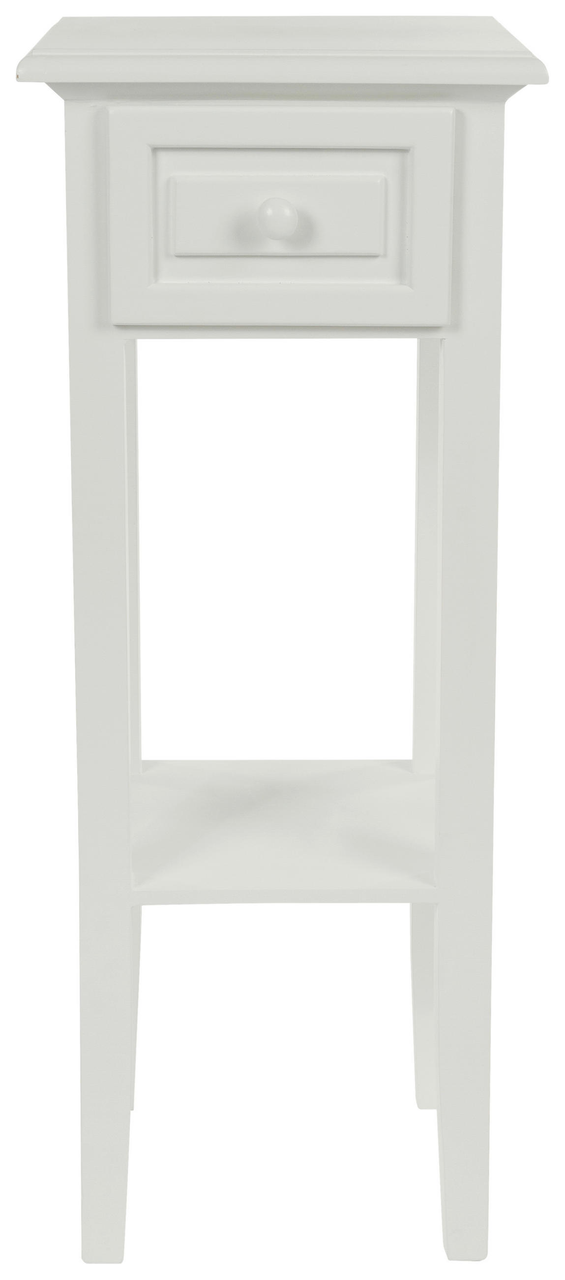 BEISTELLTISCH 25/25/67 cm Paulownia Weiß quadratisch  - Weiß, LIFESTYLE, Holz (25/25/67cm)