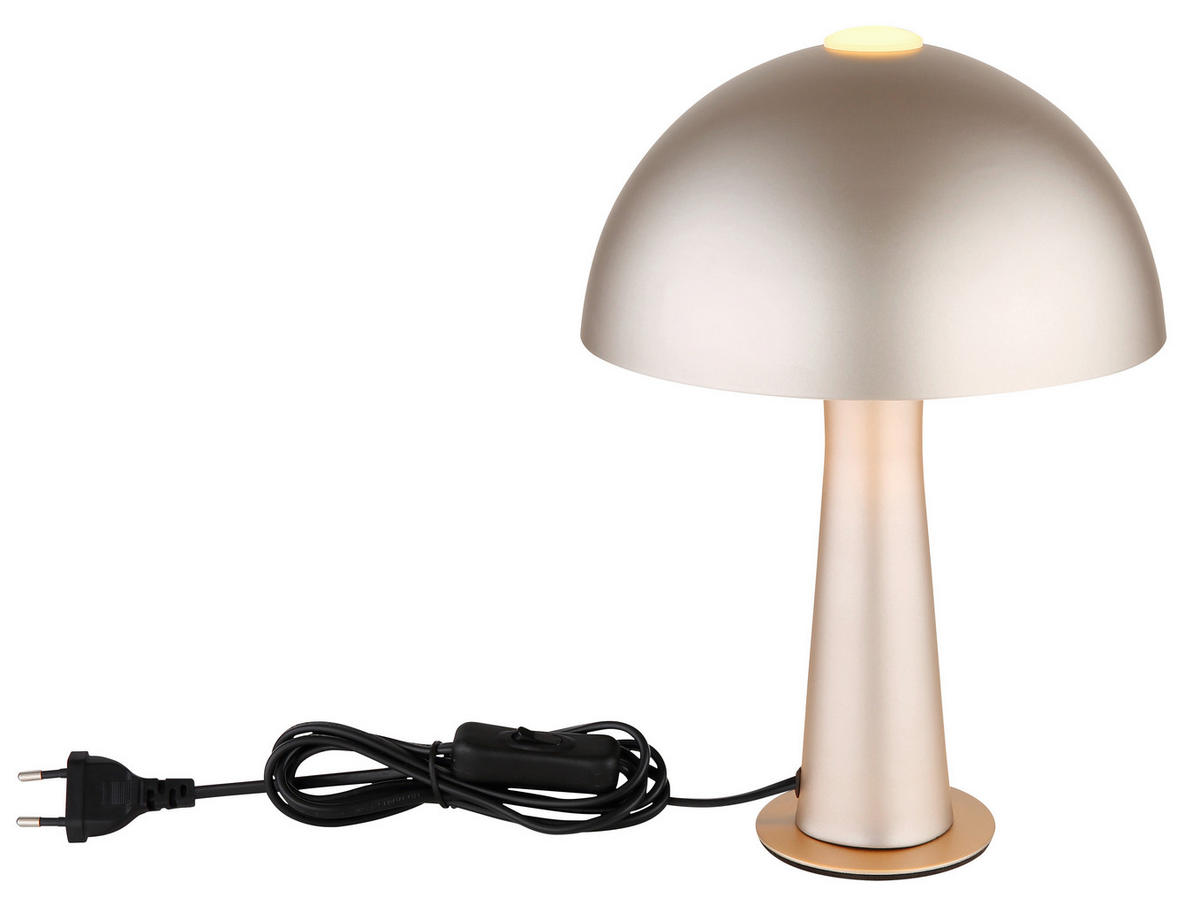 TISCHLEUCHTE Julia 20/28,5 cm  - Schwarz/Cappuccino, Design, Kunststoff/Metall (20/28,5cm) - Globo