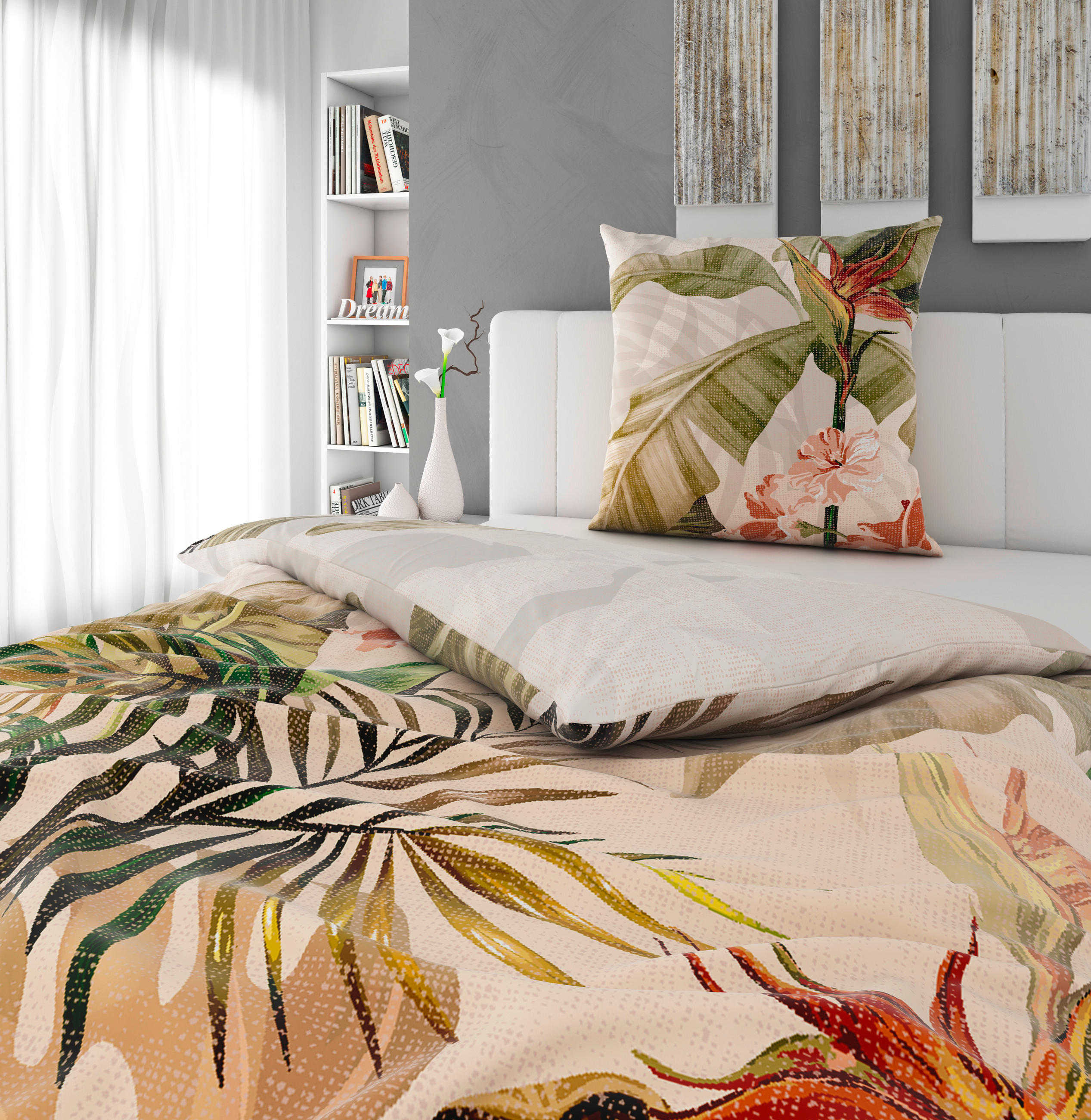 BETTWÄSCHE Satin 135/200 cm  - Grün, Basics, Textil (135/200cm) - Novel