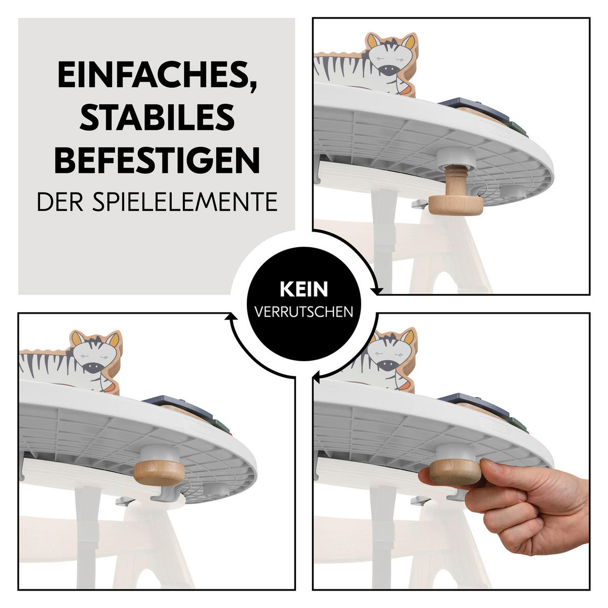 ESS- UND SPIELBRETT Arketa Play Tray  - Weiß, Basics, Kunststoff (46/4,6/58cm) - Hauck