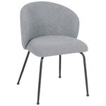 STUHL  in Eisen Bouclé Metall, Textil  - Schwarz/Grau, Design, Textil/Metall (57/79/59cm) - Xora