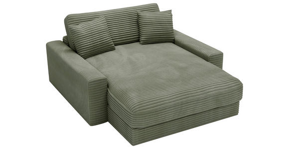 XXL-SESSEL Cord Olivgrün - Schwarz/Olivgrün, MODERN, Kunststoff/Textil (160/87/190cm) - Carryhome