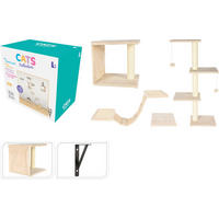 KATZENSPIELZEUGSET - Beige, Basics, Holz (36/24/33cm)