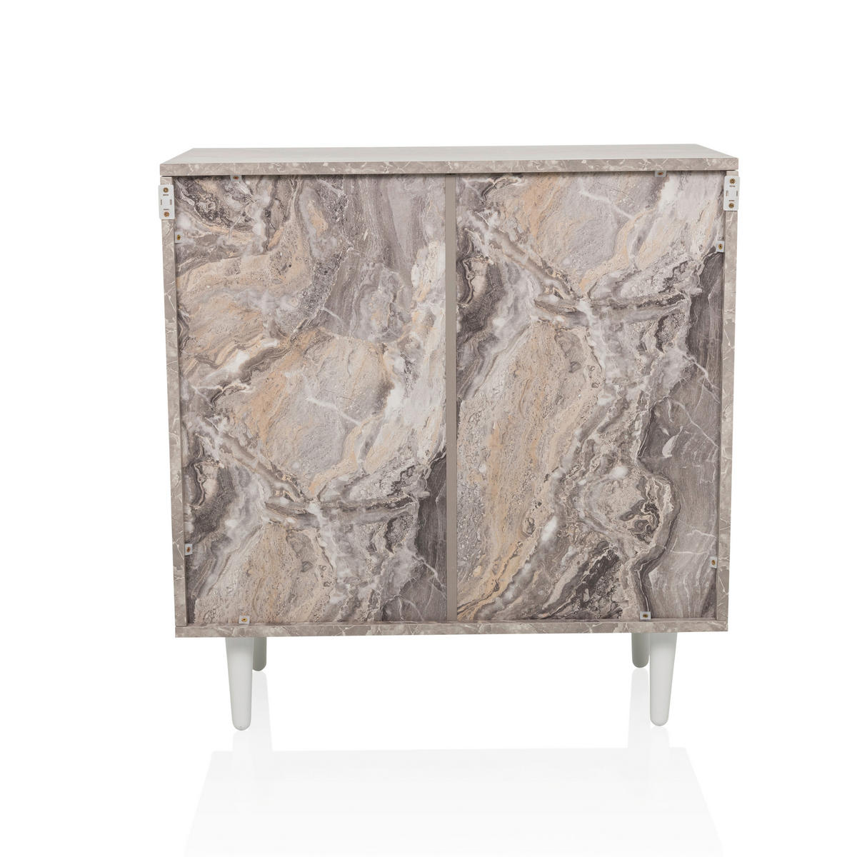 BYRÅ 72/77/39,5 cm  - vit/brun, Modern, trämaterial/trä (72/77/39,5cm) - MID.YOU