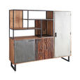 HIGHBOARD  in 163/150/40 cm  - Dunkelbraun/Schwarz, Design, Holz/Stein (163/150/40cm) - Carryhome