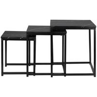 SATZTISCH Metall, Holzwerkstoff  - Schwarz, Design, Holzwerkstoff/Metall - MID.YOU