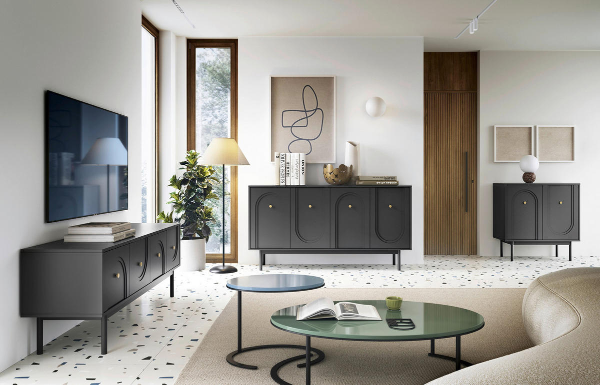 NACHTSCHRANK 41,5/53,5/39 cm  - Goldfarben/Schwarz, Design, Holzwerkstoff/Metall (41,5/53,5/39cm) - Boxxx