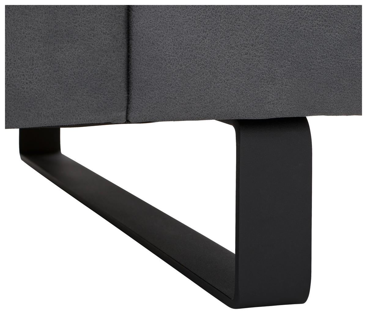 2-SITZER-SOFA in Mikrofaser Grau  - Beige/Schwarz, Design, Textil/Metall (194/86/97cm) - Hom`in