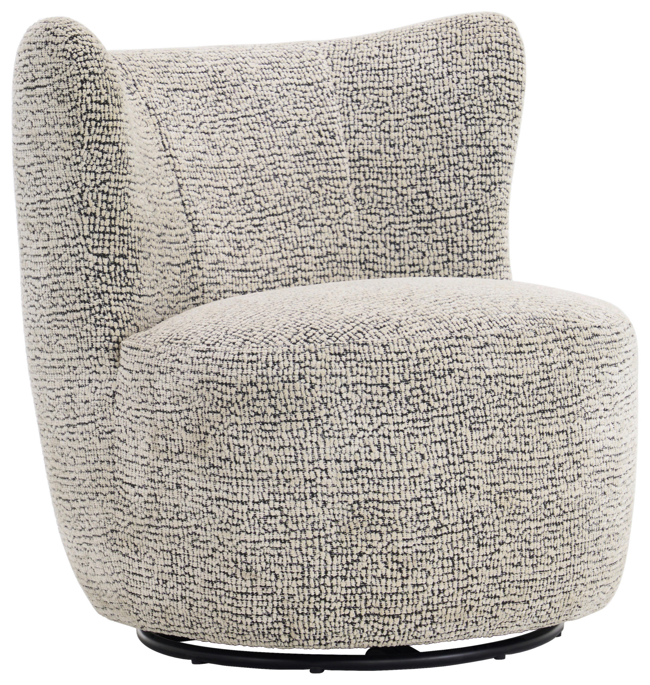 SESSEL in Leinenoptik Grau, Schwarz  - Schwarz/Grau, Design, Textil/Metall (75/79/76cm) - Xora