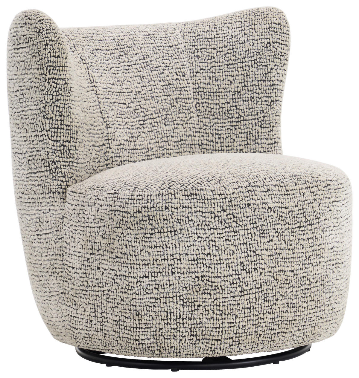 SESSEL in Leinenoptik Grau, Schwarz  - Schwarz/Grau, Design, Textil/Metall (75/79/76cm) - Xora