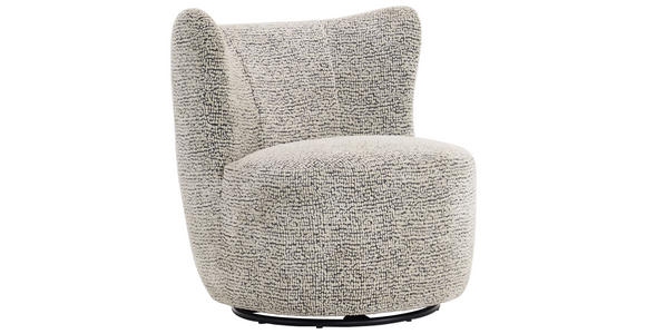 SESSEL in Leinenoptik Grau, Schwarz  - Schwarz/Grau, Design, Textil/Metall (75/79/76cm) - Xora