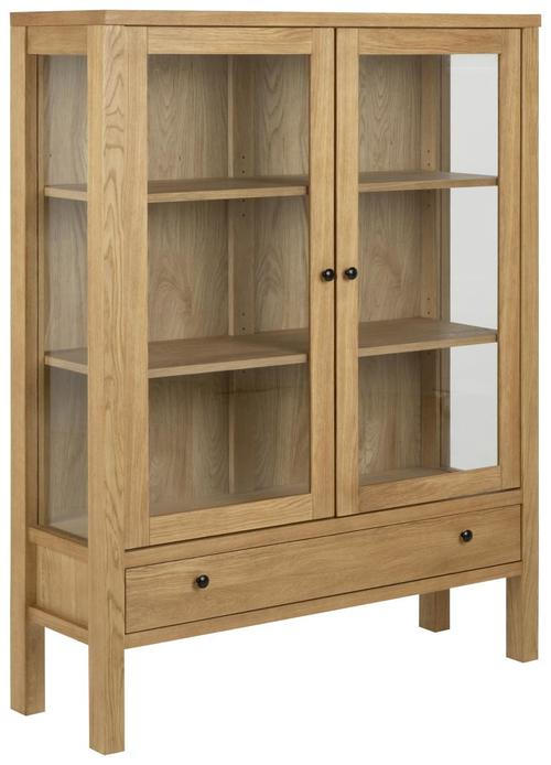 Vitrine in furniert Eiche Eichefarben