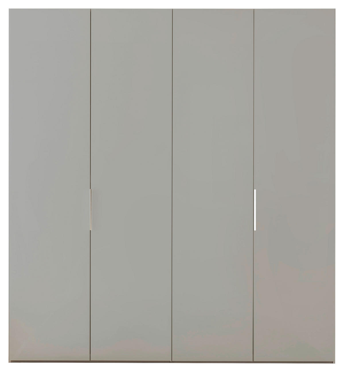 OMARA S KLASIČNIMI VRATI, siva  - siva/barve aluminija, Moderno, kovina/leseni material (200/216/58cm) - Novel