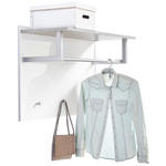 GARDEROBENPANEEL  in 90/60/35 cm  - Weiß/Grau, Design, Holzwerkstoff/Metall (90/60/35cm) - Carryhome