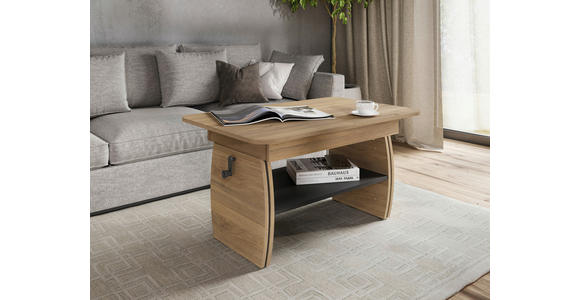 COUCHTISCH 95-125/60/51,5-61,5 cm rechteckig Eichefarben  - Eichefarben, KONVENTIONELL, Holzwerkstoff (95-125/60/51,5-61,5cm) - Xora