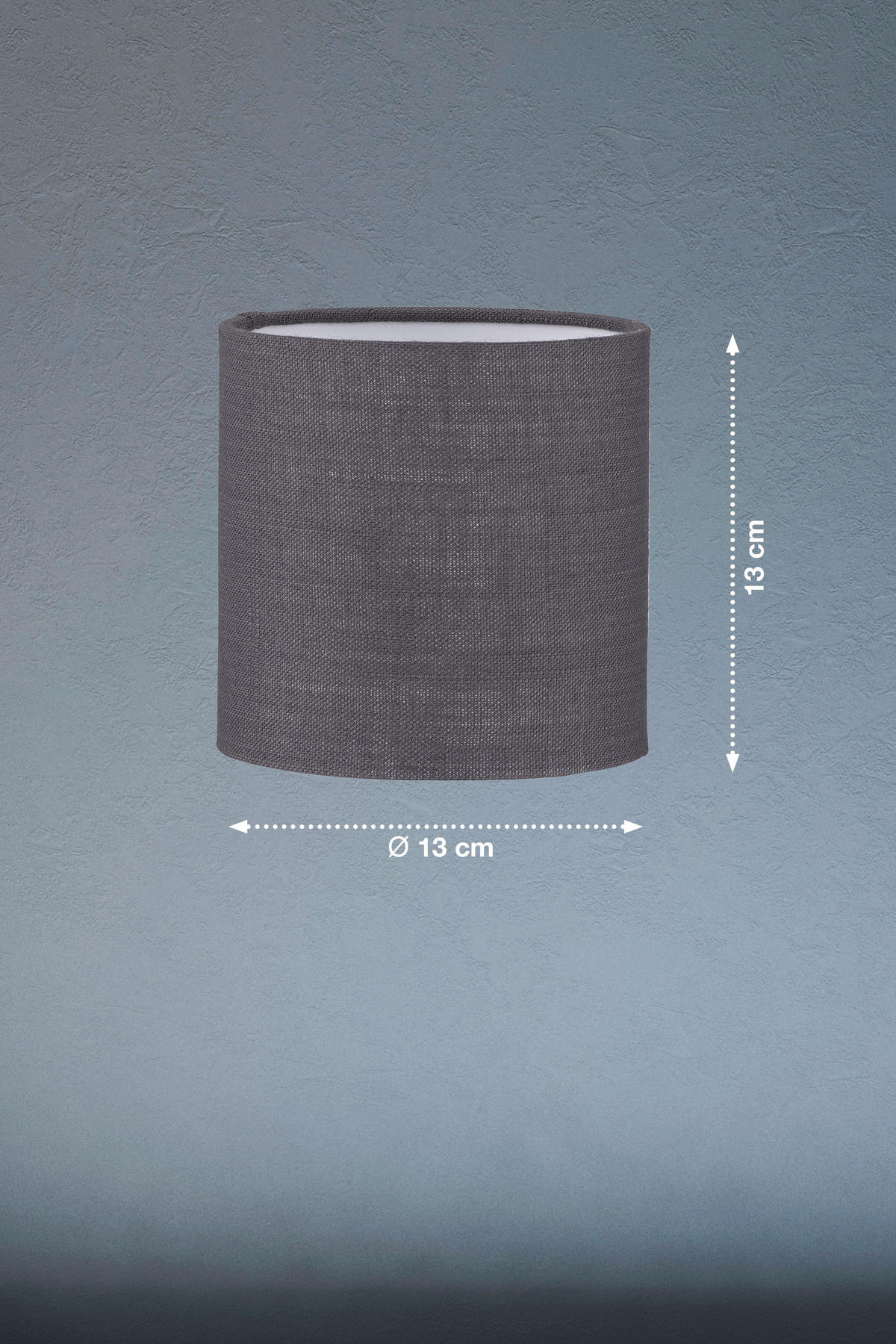 LAMPSKÄRM Modular S 13/13 cm   - grå, Basics, textil (13/13cm) - Fischer & Honsel