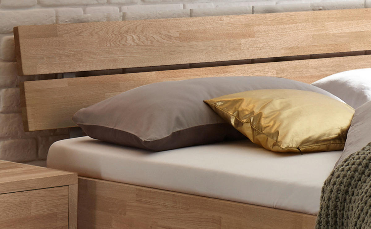 BETT 100/200 cm  in Eiche Bianco  - Eiche Bianco/Eichefarben, Design, Holz (100/200cm) - Hasena