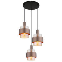 HÄNGELEUCHTE 45/150 cm  - Klar/Schwarz, Design, Glas/Kunststoff (45/150cm)
