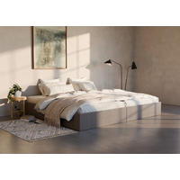 POLSTERBETT 240/200 cm,  in Anthrazit, Lattenrost, Bettkasten,  - Anthrazit/Schwarz, Design, Holz/Textil (240/200cm) - Boxxx