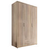 DREHTÜRENSCHRANK 120/196/54 cm 3-türig Sonoma Eiche  - Alufarben/Sonoma Eiche, KONVENTIONELL, Holzwerkstoff/Kunststoff (120/196/54cm) - Boxxx