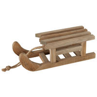 DEKOSCHLITTEN - Braun, Trend, Holz/Textil (30/11/9,5cm)