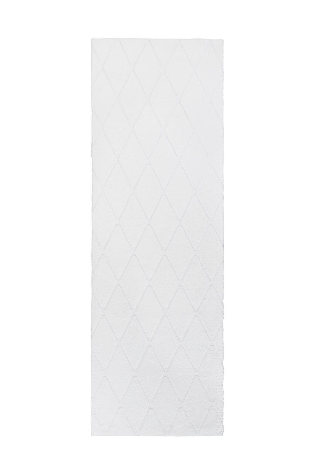 LÄUFER 80/250 cm Vivica 225 Weiß Weiß  - Weiß, KONVENTIONELL, Textil (80/250cm)