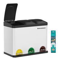 ABFALLSAMMLER 45 l  Metall, Kunststoff  - Weiß, Basics, Kunststoff/Metall (60,5/48,5/40,5cm)