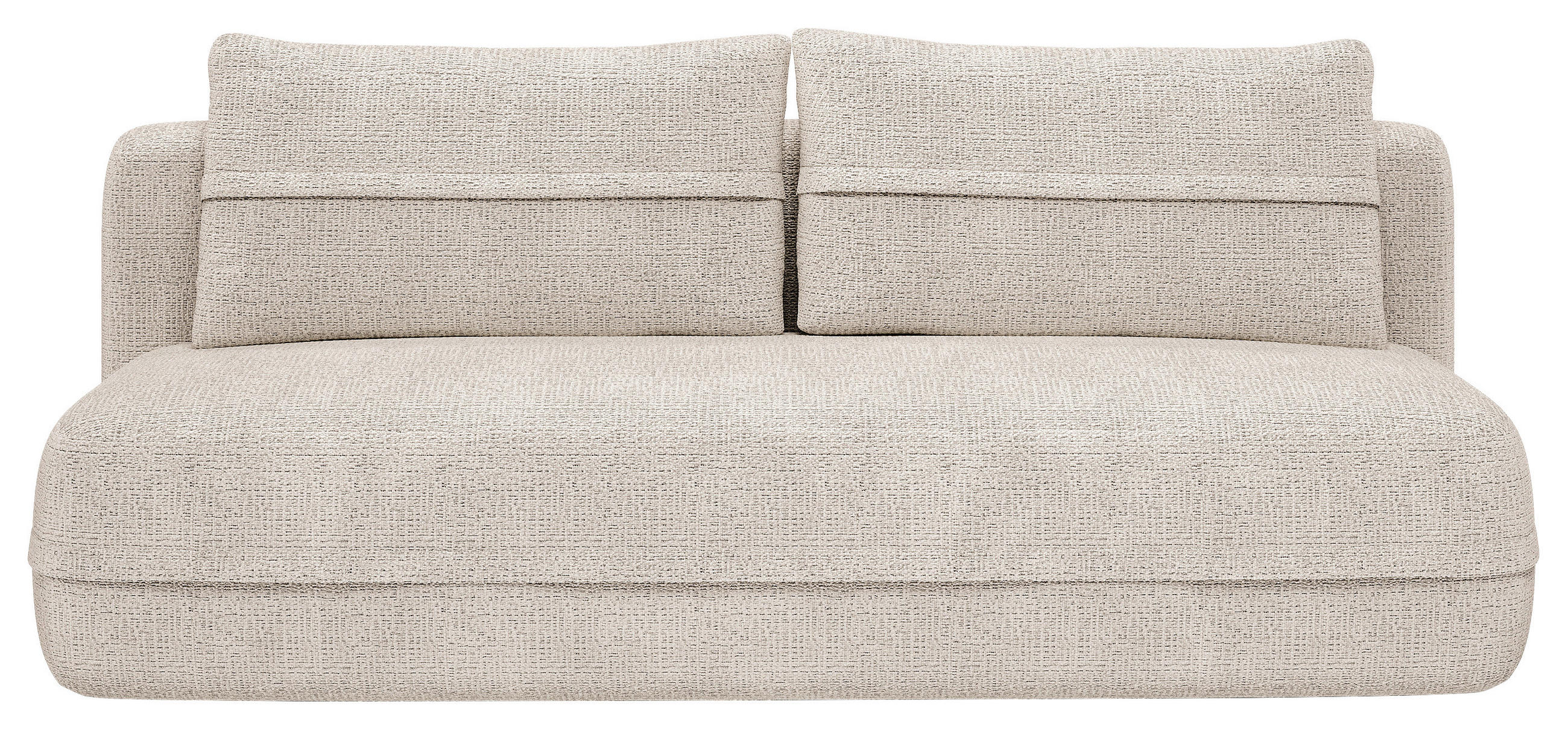 SCHLAFSOFA Chenille Beige  inkl. Rückenkissen, Bettkasten, Schlaffunktion, Rücken echt, Liegefläche im Originalstoff  - Beige/Schwarz, KONVENTIONELL, Kunststoff/Textil (213/92/105cm) - Milino
