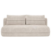 SCHLAFSOFA Chenille Beige  inkl. Rückenkissen, Bettkasten, Schlaffunktion, Rücken echt, Liegefläche im Originalstoff  - Beige/Schwarz, KONVENTIONELL, Kunststoff/Textil (213/92/105cm) - Milino