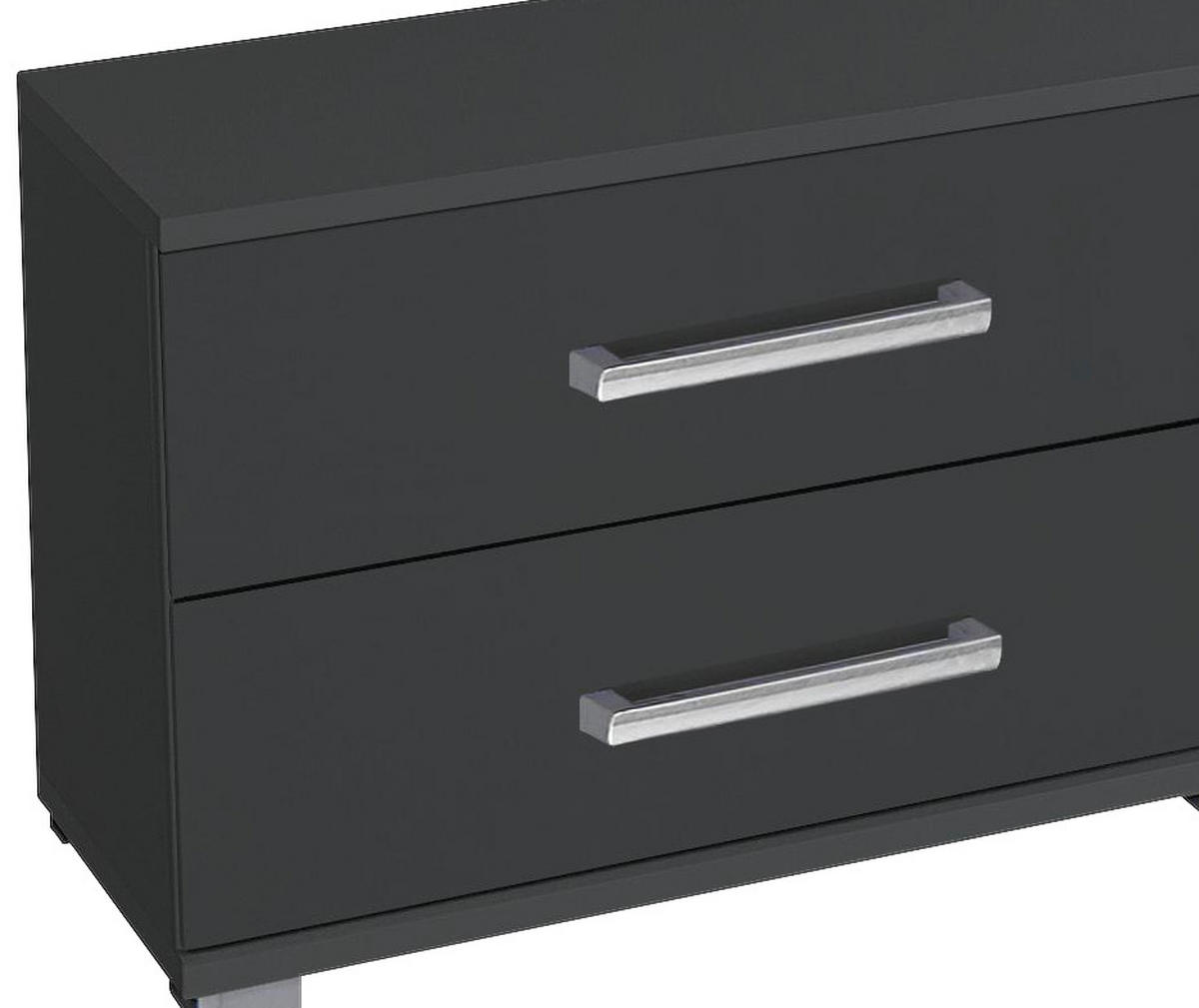 SÄNGBORD i grå  - kromfärg/grå, Design, trämaterial/plast (50/38/37cm) - Xora