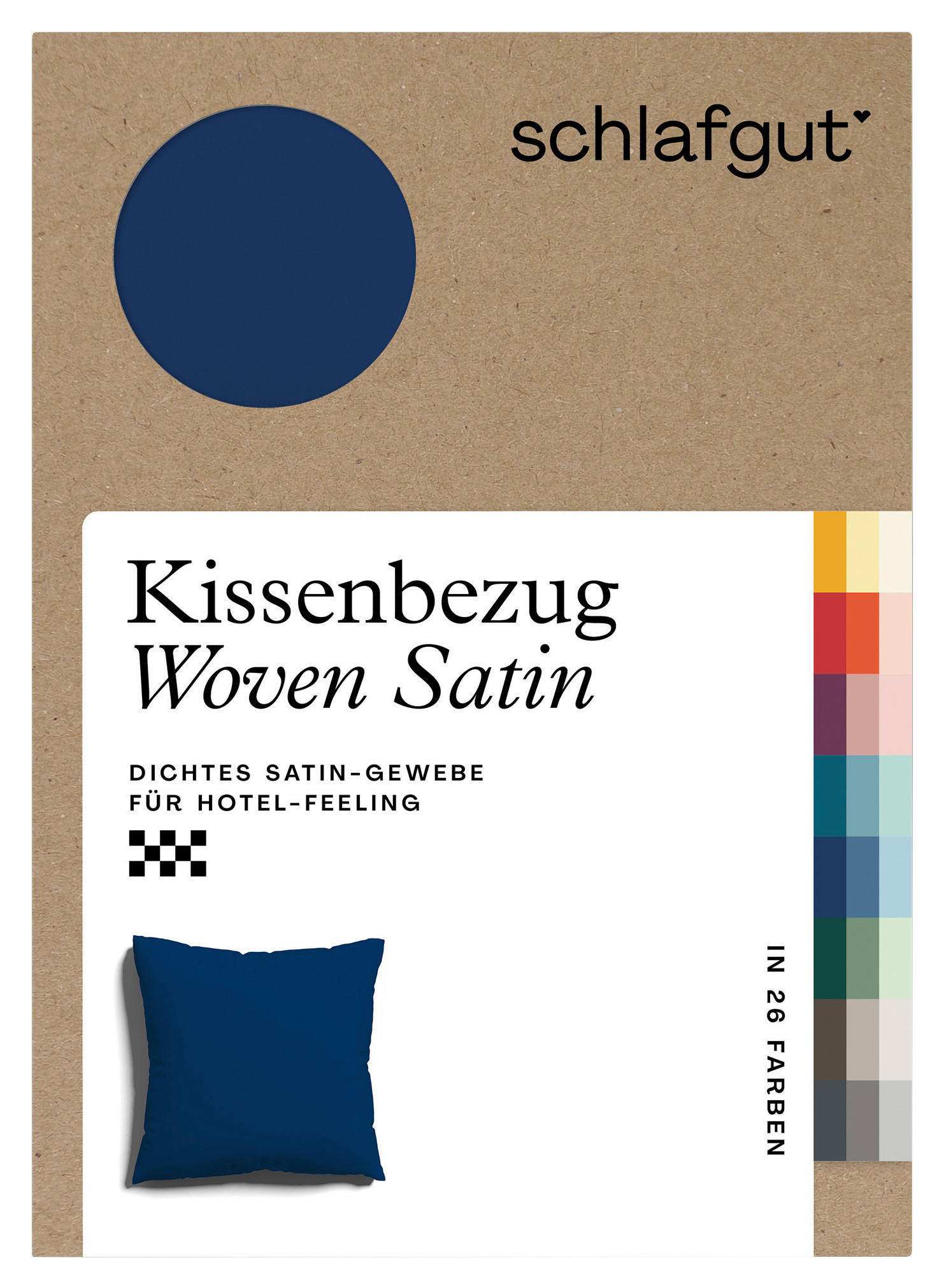 KOPFKISSENBEZUG WOVEN SATIN 80/80 cm  - Dunkelblau, Basics, Textil (80/80cm) - Schlafgut
