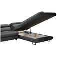 ECKSOFA in Webstoff Dunkelgrau  - Dunkelgrau/Schwarz, Design, Textil/Metall (280/235cm) - Hom`in