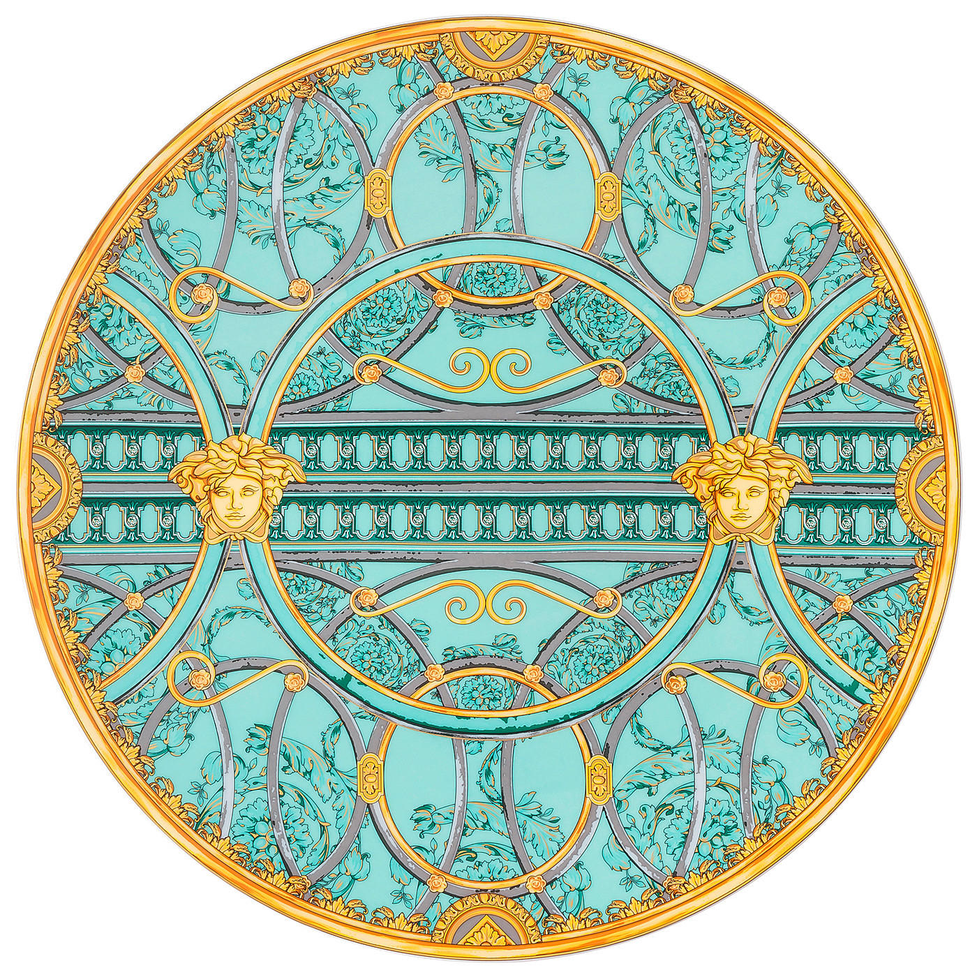 TANJUR  33 cm           LA SCALA DEL PALAZZO VERDE   - višebojno, Basics, keramika (33cm) - Versace