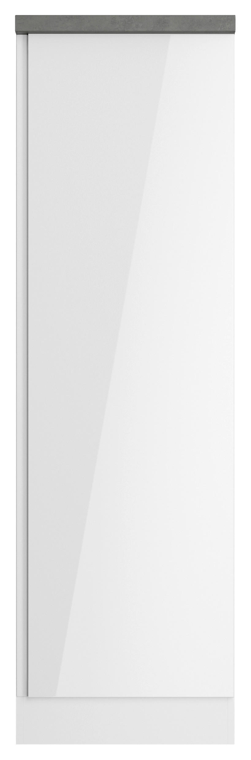 Thumbnail - Held Apothekerschrank, Grau, Weiß, Weiß Hochglanz, Holzwerkstoff, 3 Fächer, 50x166x60 cm, Made in Germany, Küchen, Küche...