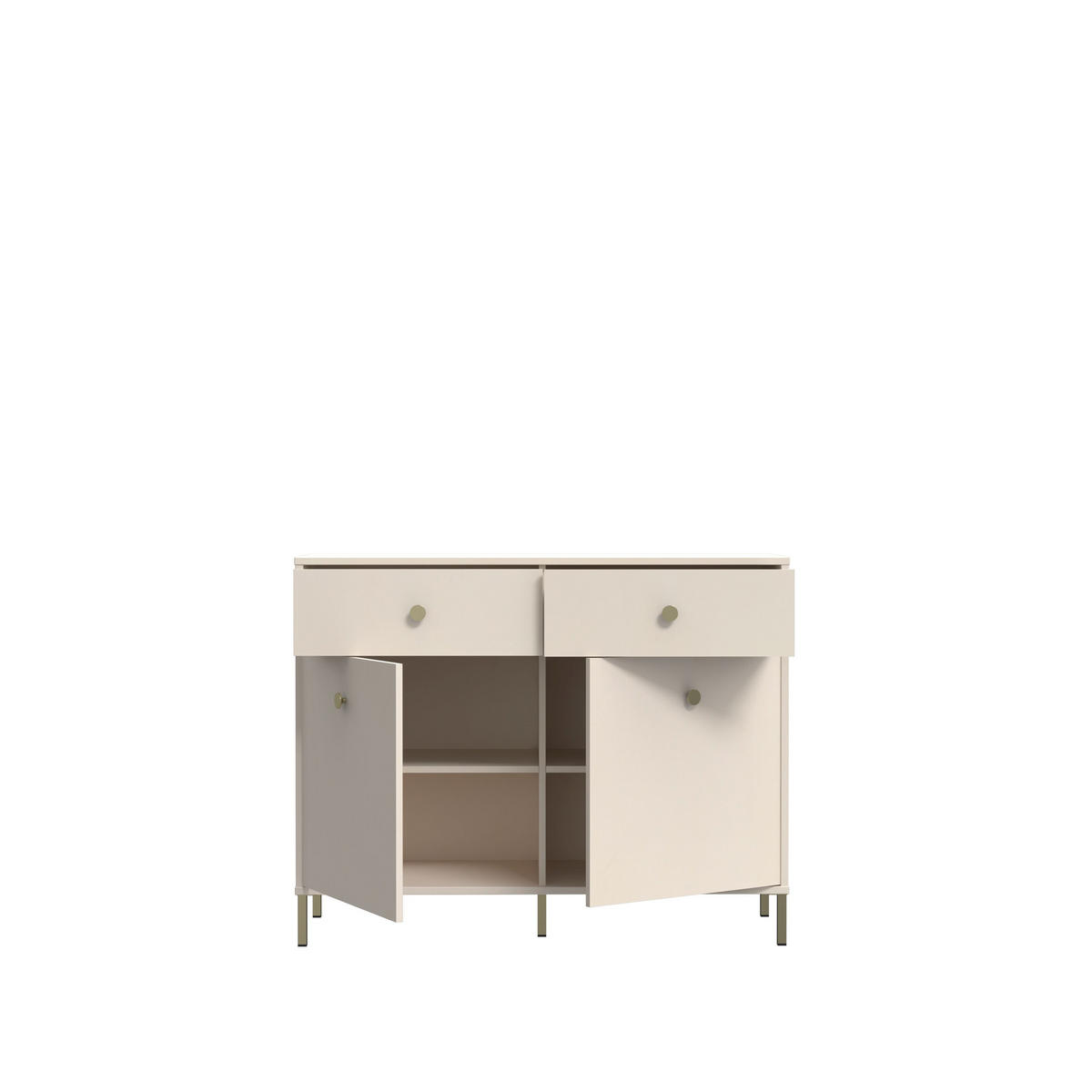 COMODĂ 113,7/89,6/41,5 cm  - auriu/nisipiu, Modern, metal/material pe bază de lemn (113,7/89,6/41,5cm) - Novel