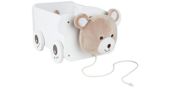 NACHZIEHWAGEN 38/23/21,4 cm - Dunkelbraun/Creme, Basics, Holzwerkstoff/Textil (38/23/21,4cm) - My Baby Lou