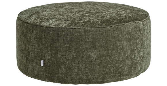 HOCKER in Textil Olivgrün - Olivgrün, Design, Textil (80/33/80cm) - Emilio Belluti