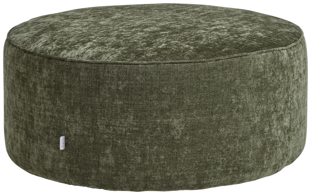 HOCKER in Textil Olivgrün  - Olivgrün, Design, Textil (80/33/80cm) - Emilio Belluti