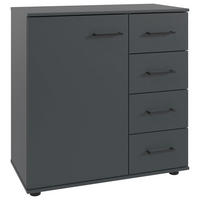 KOMMODE 81/83/41 cm  in Graphitfarben  - Schwarz/Graphitfarben, Konventionell, Holzwerkstoff/Kunststoff (81/83/41cm) - Carryhome