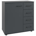 KOMMODE  in 81/83/41 cm  - Schwarz/Graphitfarben, KONVENTIONELL, Holzwerkstoff/Kunststoff (81/83/41cm) - Carryhome