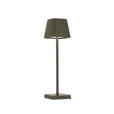 AKKU-TISCHLEUCHTE Lino 10/38 cm  - Grau, Design, Kunststoff/Metall (10/38cm) - Novel