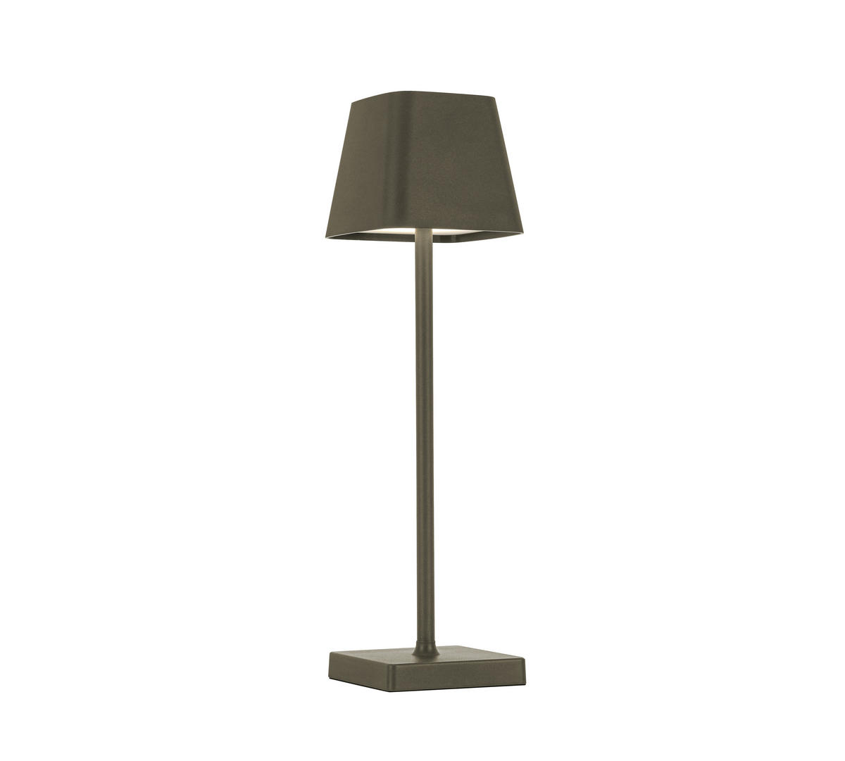AKKU-TISCHLEUCHTE - Grau, Design, Kunststoff/Metall (10/38cm) - Novel