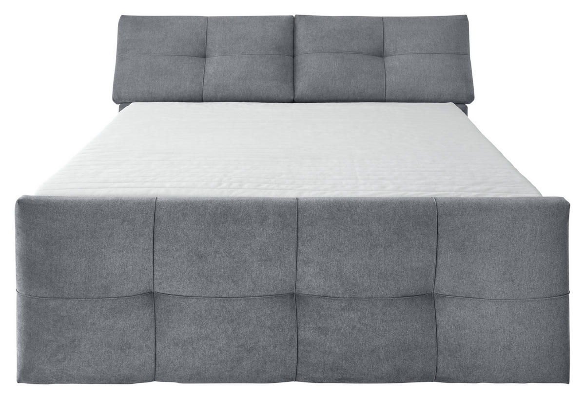 BOXBETT 160/200 cm  in Anthrazit  - Anthrazit/Schwarz, MODERN, Kunststoff/Textil (160/200cm) - MID.YOU